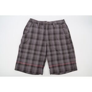 Lululemon Mens Kahuna‎ Golf Shorts 10" Gray Plaid Chino Size 30